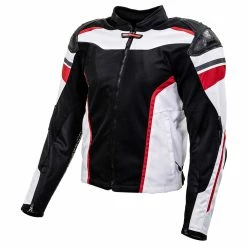Sedici Men's Chicane White/Red Mesh Jacket